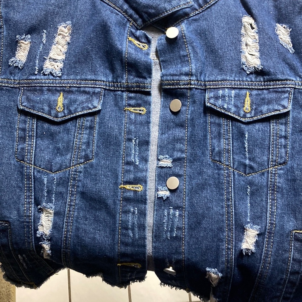Distressed Blue Denim Jacket